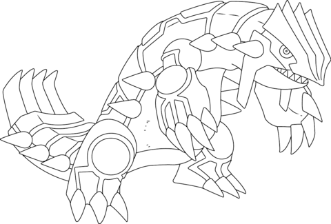 Groudon Pokemon Coloring Page